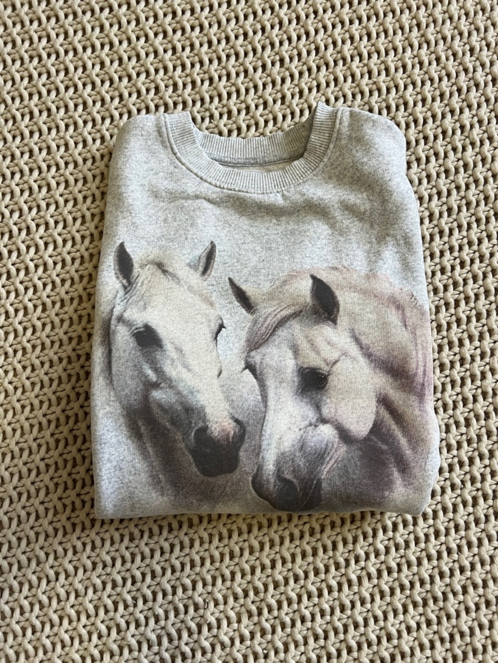 Zara horse print grey sweatshirt